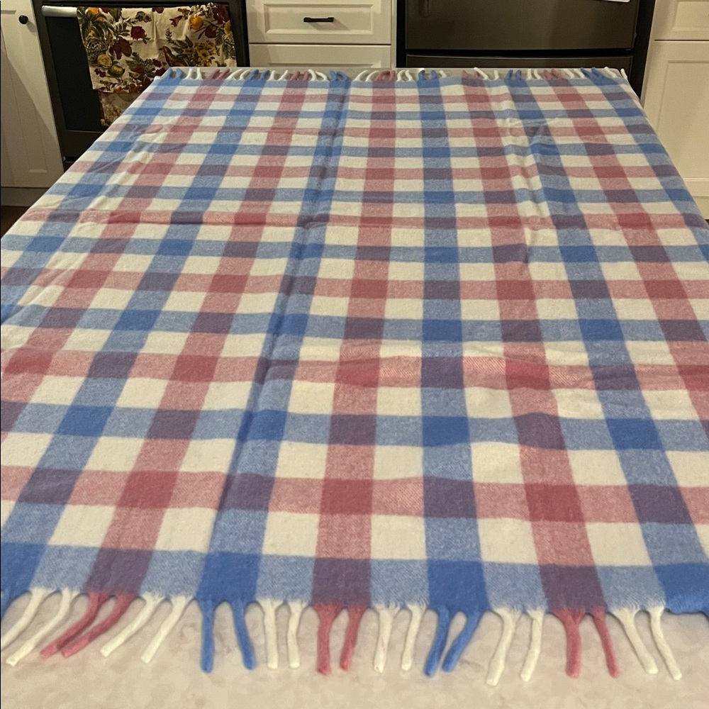 Vintage Irish 100% Wool Throw Blanket made in county Cork for Land’s End Dripsey